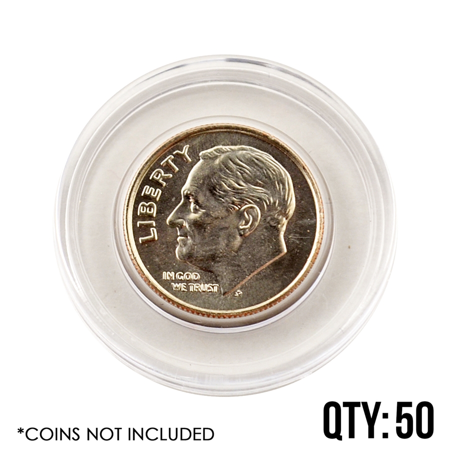 Coin Capsule Dime 18 mm Qty 50