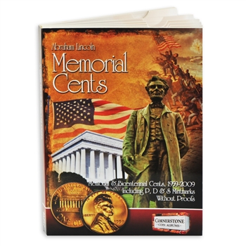 The Complete Lincoln Memorial Cent Set with Cornerstone Album-Philadelphia, Denver, and San Francisco Mint-Uncirculated