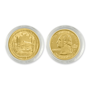 2013 New Hampshire White Mountain Qtr - Philadelphia - Gold in Capsule