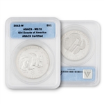 2013 Girl  Scouts  Silver Dollar - ANACS 70