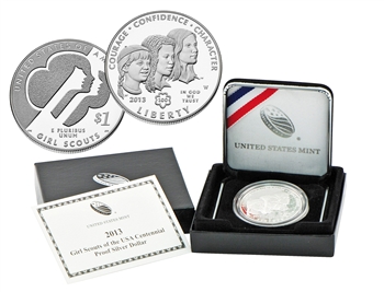 2013 Girl Scouts Commemorative Silver Dollar - Proof