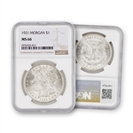 1921 Morgan Dollar - Philadelphia - NGC 66
