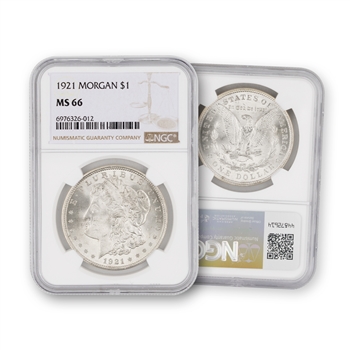 1921 Morgan Dollar - Philadelphia - NGC 66