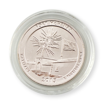 2013 Maryl& Fort McHenry Quarter - D - UNC in Capsule