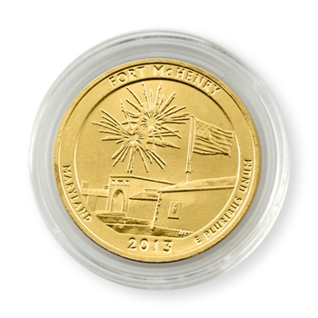 2013 Maryland Fort McHenry  Quarter - D - Gold in Capsule