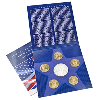 2008 US Mint Unc Dollar Coin Set - 6pc