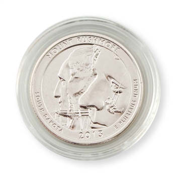 2013 South Dakota Mount Rushmore Quarter - D - UNC in Capsule