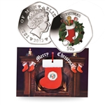 2013 IOM Colorized Christmas Coin w/ Card