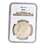 1882 Morgan Dollar - New Orleans - NGC 63