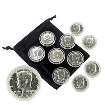 1965 - The 1st 40% Silver Kennedy Bankers Roll of 10