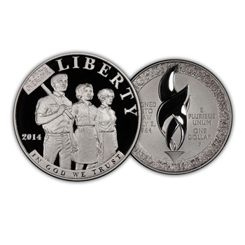 2014 Civil Rights Silver Dollar - Proof