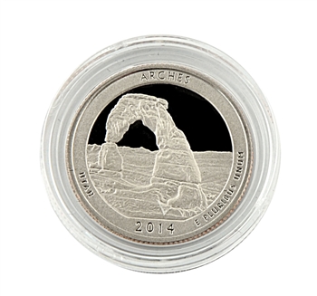 2014 Utah Arches National Park Quarter - San Francisco - Proof in Capsule