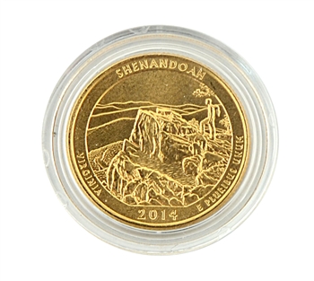 2014 Virginia Shenandoah National Park Quarter - Denver - Gold in Capsule