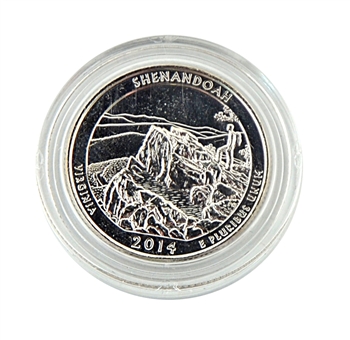 2014 Virginia Shenandoah National Park Quarter - Denver - Platinum in Capsule