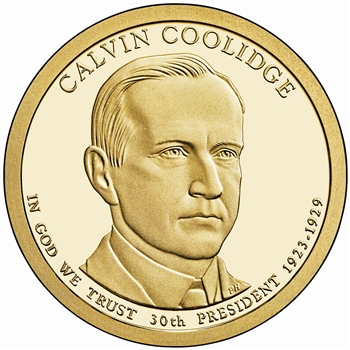 2014 John Calvin Coolidge Presidential Dollar - Upside Down Two Roll Set