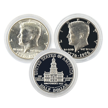 1976 Kennedy Half Dollar Bicentennial Pair - Proof and Uncirculated