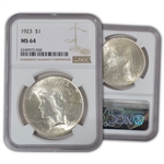 1923 Peace Dollar-Philadelphia-NGC 64