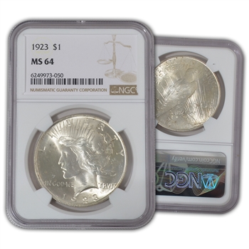 1923 Peace Dollar-Philadelphia-NGC 64