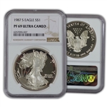 1987 Silver Eagle - Proof - NGC 69