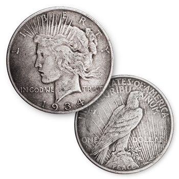 1934 Peace Dollar-Denver Mint-Circulated
