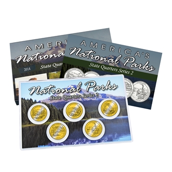 2014 National Parks Quarter Mania Set - San Francisco - Uncirculated - Gold Layered