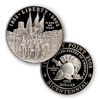 2002 West Point Silver Dollar - Proof - Capsule