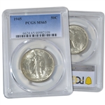 1945 Walking Liberty Half Dollar - P - PCGS 65