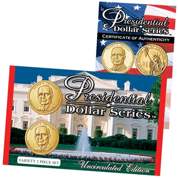 2015 Harry S. Truman Upside Down Edge Presidential Dollar - Philadelphia and Denver - Lens