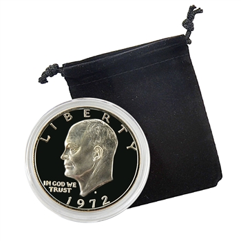 1972 Eisenhower Dollar - San Francisco - Silver Proof - Capsule
