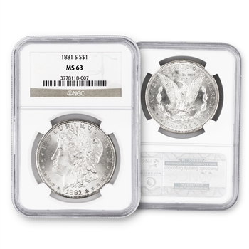 1881 Morgan Dollar - San Francisco - NGC 63