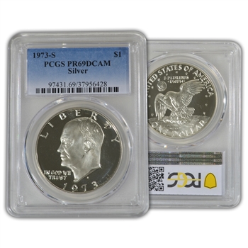 1973 Eisenhower Dollar-Silver Proof-PCGS 69