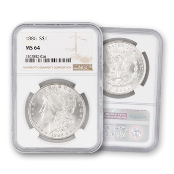 1886 Morgan Dollar - Philadelphia - NGC 64