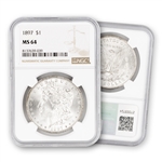 1897 Morgan Dollar - Philadelphia - NGC 64