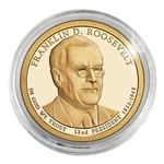 2014 Franklin D. Roosevelt Dollar - Philadelphia - Gold Plated