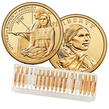 2014 Native American Dollar - 10P/10D Roll Pair