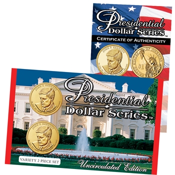 2015 John F. Kennedy Upside Down Edge Presidential Dollar - Philadelphia and Denver - Lens