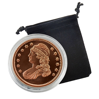 Capped Bust Half Dollar - 1oz Copper Medallion - Proof Like