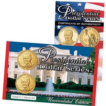 2015 Lyndon B. Johnson Upside Down Edge Presidential Dollar - Philadelphia and Denver - Lens