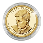 2015 John F. Kennedy Dollar - Philadelphia - Gold Plated