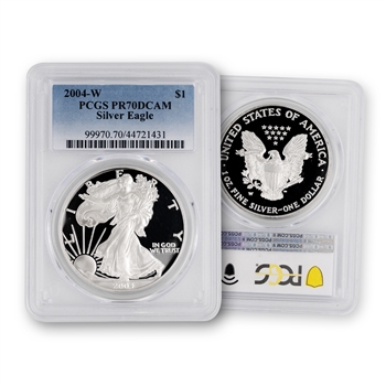2004 Silver Eagle - Proof - PCGS 70