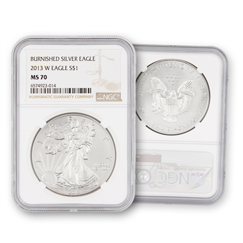 2013 Silver Eagle-West Point-Burnished-NGC 70