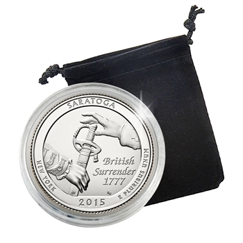 2015 New York Saratoga National Historical Park - Philadelphia - Platinum Plated in Capsule