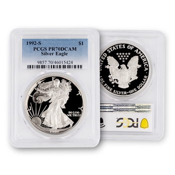 1992 Silver Eagle - Proof - PCGS 70