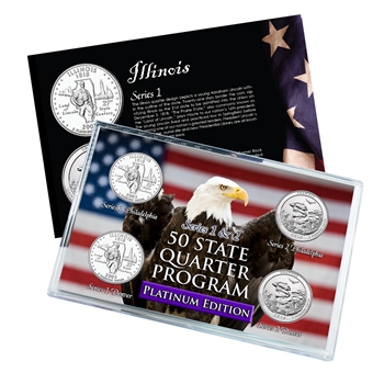 Illinois Series 1 & 2 - Four Piece Quarter Set - Platinum