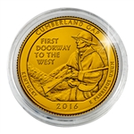 2016 Cumberland Gap Nat'l Historical Park - Philadelphia - Gold Plated in Capsule