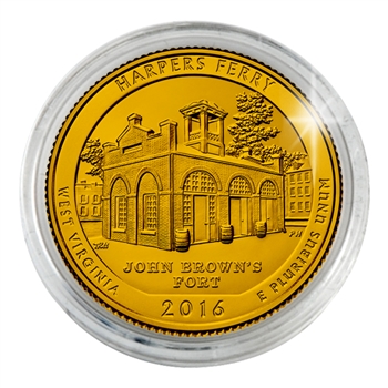 2016 Harpers Ferry Nat'l Historical Park - Philadelphia - Gold Plated in Capsule