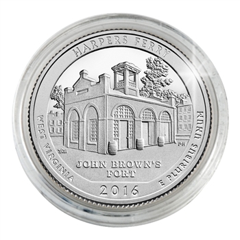 2016 Harpers Ferry Nat'l Historical Park - Philadelphia - Platinum Plated in Capsule