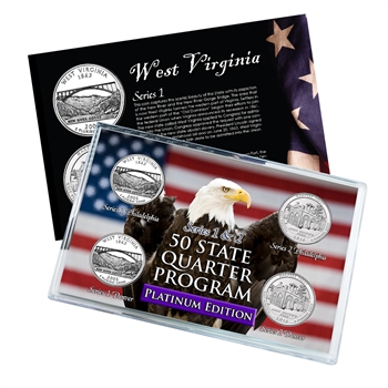 West Virginia Series 1 & 2 - Four Piece Quarter Set - Platinum