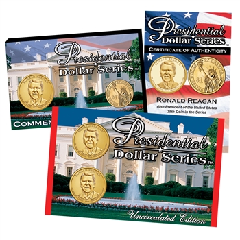 2016 Ronald Reagan Presidential Dollar - Philadelphia & Denver - Lens