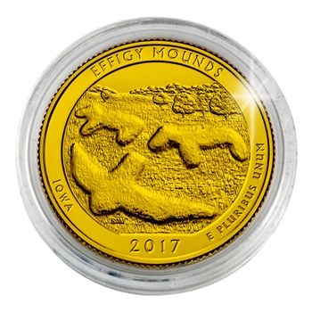 2017 Effigy Mounds National Monument - Philadelphia - Gold Plated in Capsule